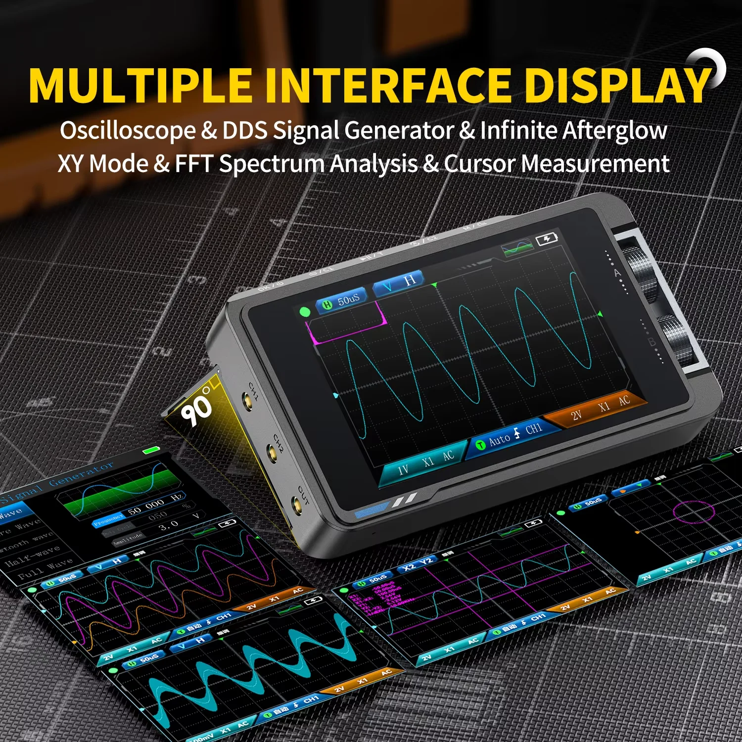 FNIRSI DS215H 2 IN 1 Handheld  - Fnirsi Digital Oscilloscope Handheld ulasan dan harga