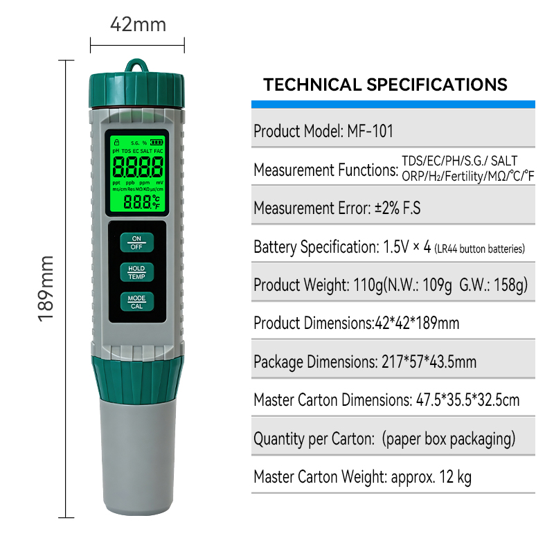 New 10 In 1 PH Meter PH TDS EC - Ph Meter Digital Water Tester ulasan dan harga