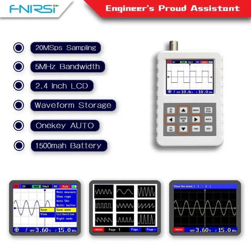 1PC DSO FNIRSI PRO Handheld mi - Fnirsi Digital Oscilloscope Handheld ulasan dan harga