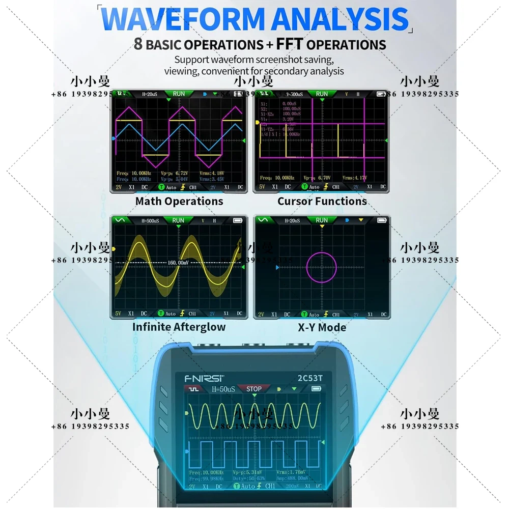 FNIRSI 2C53T Upgraded Handheld - Fnirsi Digital Oscilloscope Handheld ulasan dan harga