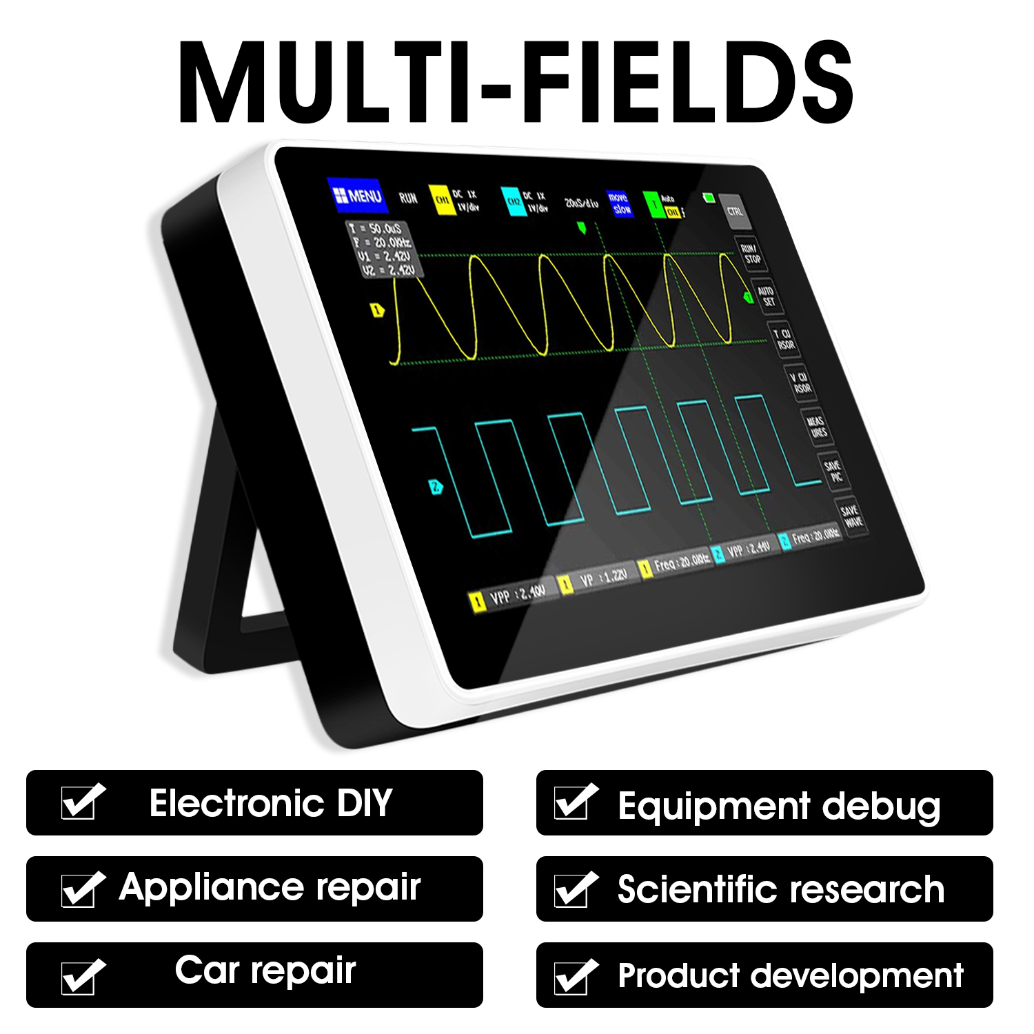 FNIRSI 1013D Plus Oscilloscope - Fnirsi Digital Oscilloscope Handheld ulasan dan harga