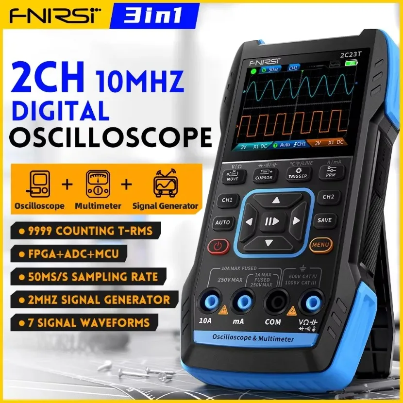 FNIRSI 2C23T Handheld Digital  - Fnirsi Digital Oscilloscope Handheld ulasan dan harga